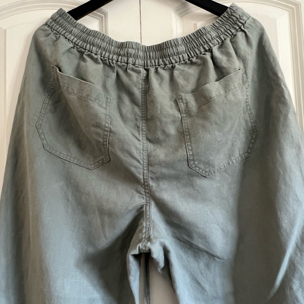 🖤J.Crew Seaside Linen Blend Pants – Faded Pistachio | Size L - Picture 11 of 14